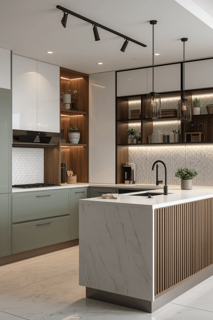 2. Go vertical with storage instead of adding more counter cabinets