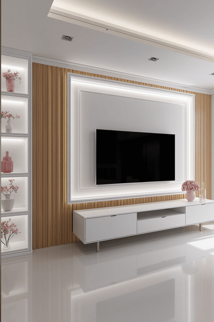 2. TV Wall Design for Living Room Spaces