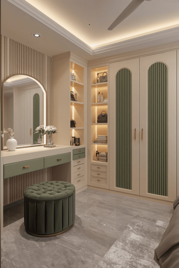 3. Add dedicated lighting for the dressing table area specifically