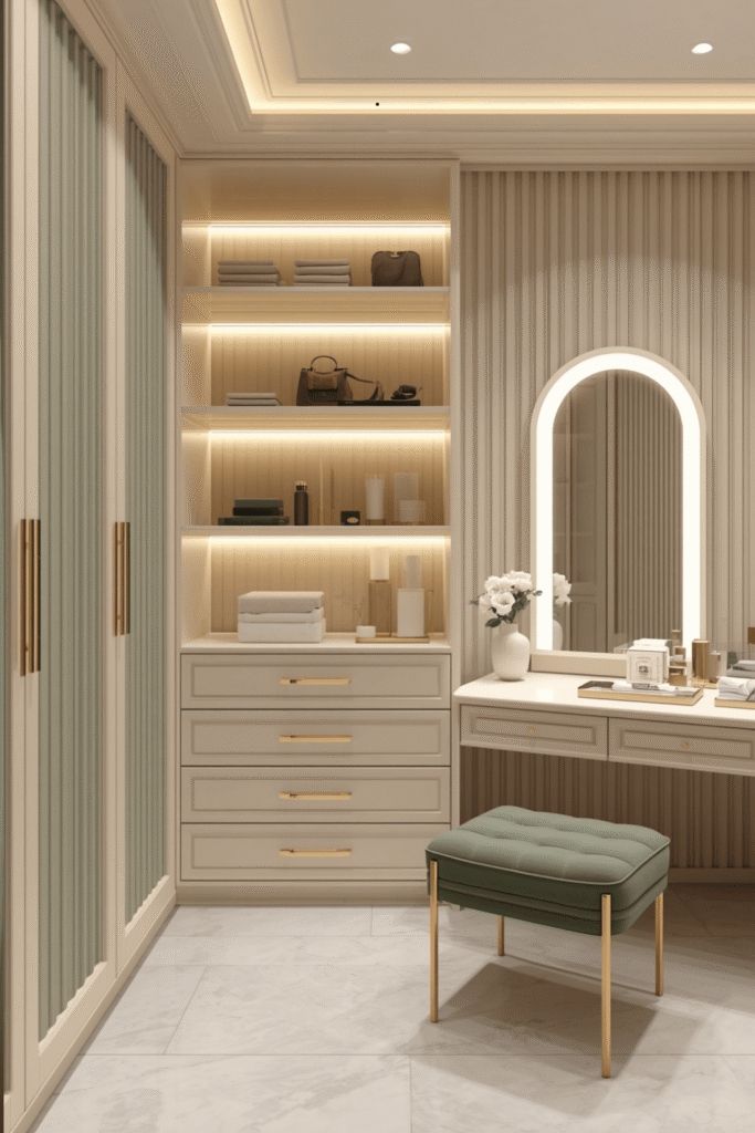 4. Keep wardrobe storage and dressing table storage genuinely separate