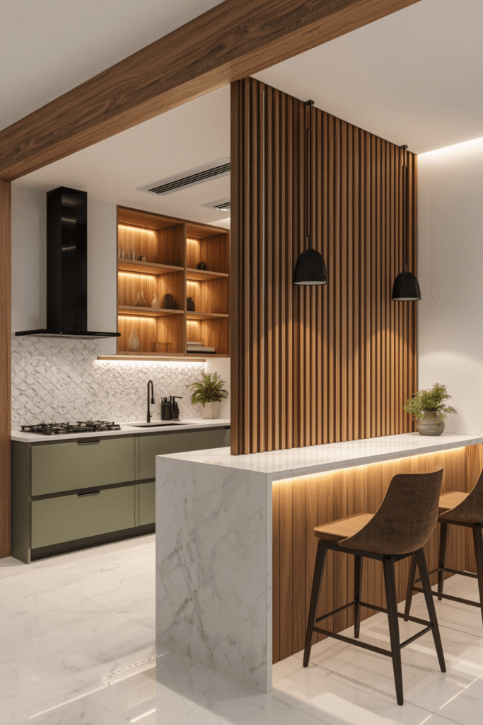 5. Add under-cabinet lighting for better functional visibility