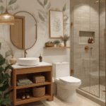 1. Green Tile Bathroom
