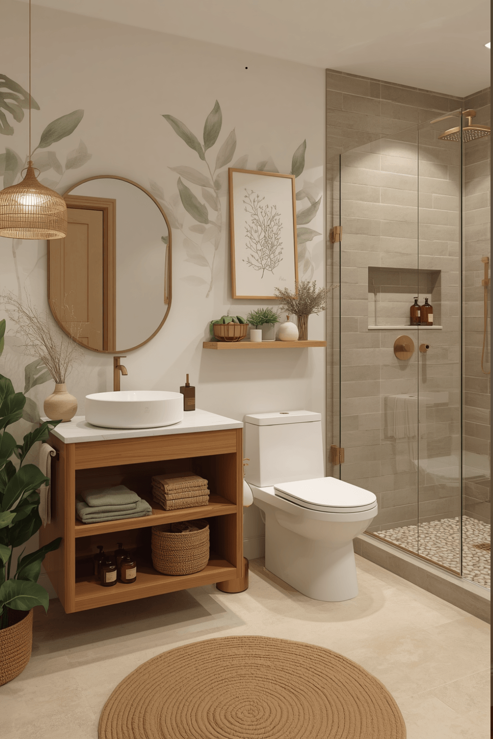 1. Green Tile Bathroom