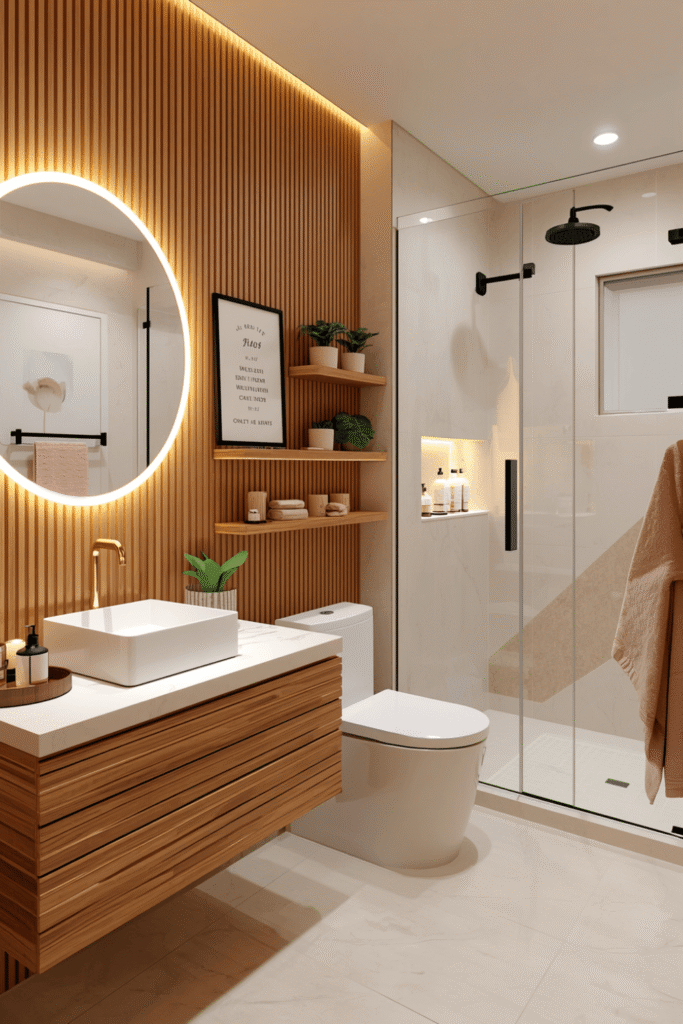 2. Warm Neutral Bathroom