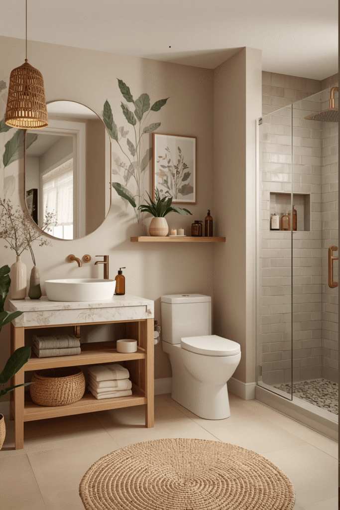 4. Botanical Bathroom Decor