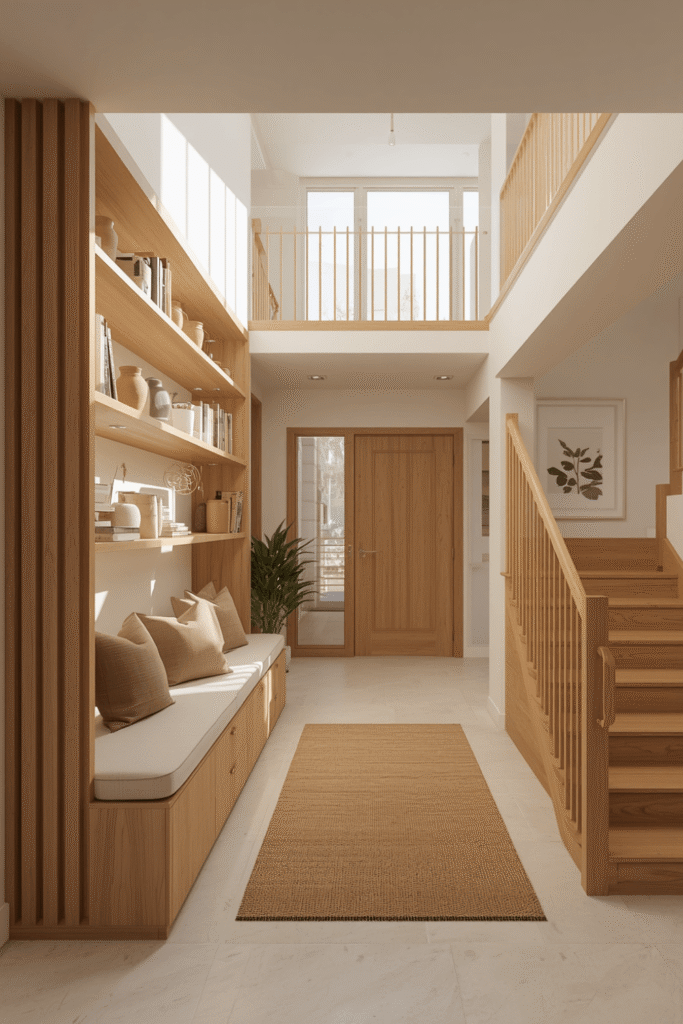 Built In Shelving Ideas That Follow the Stair Line