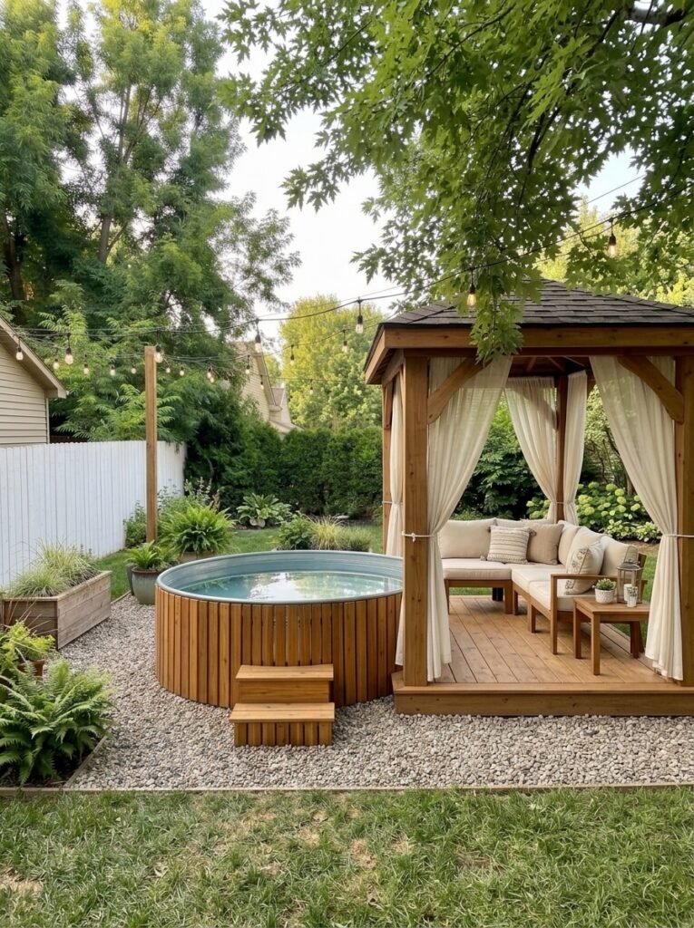 15. Pool With a Gazebo