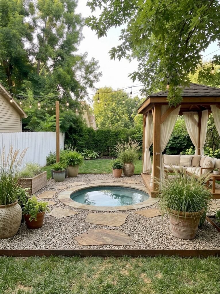 16. Submerged in Gravel Patio