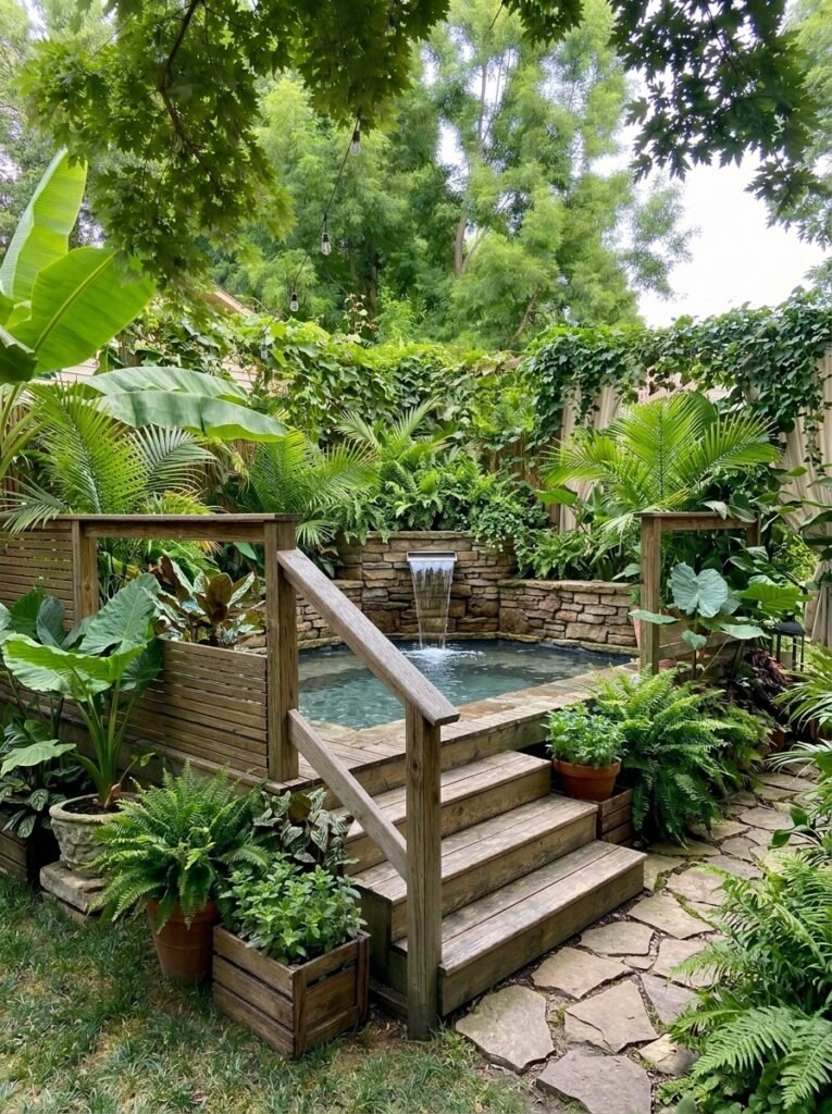 26. Mini Pool With a Water Feature