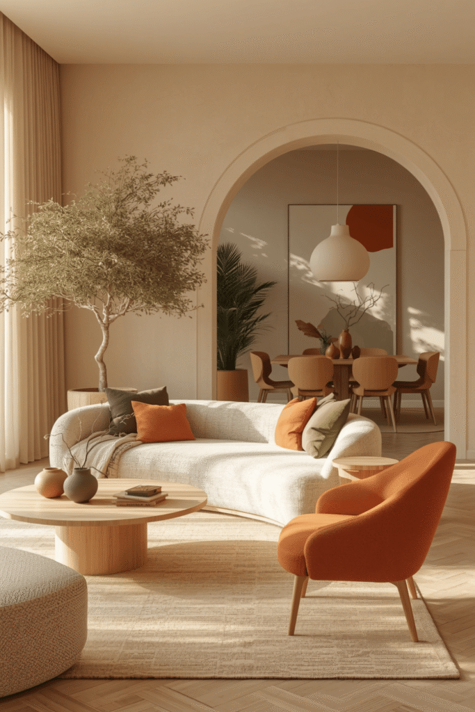 Bringing in Color Sage Green and Burnt Orange Accents