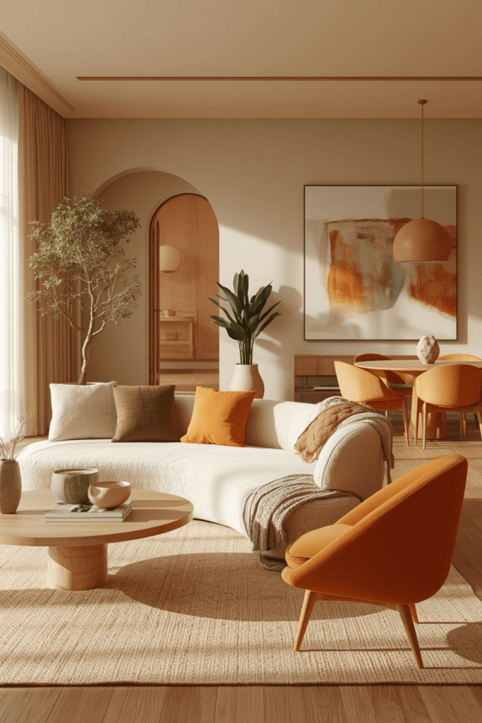 Curved Sofa Living Room Setups as Your Centerpiece