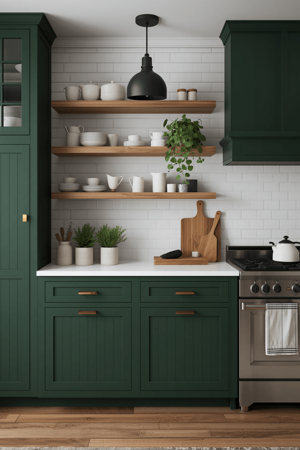Dark Green Kitchen Drama Done Right